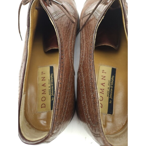 Johnston Murphy Domani Men\'s Size 10 M Dress Shoes Italy 6910 Cap Toe Brogue